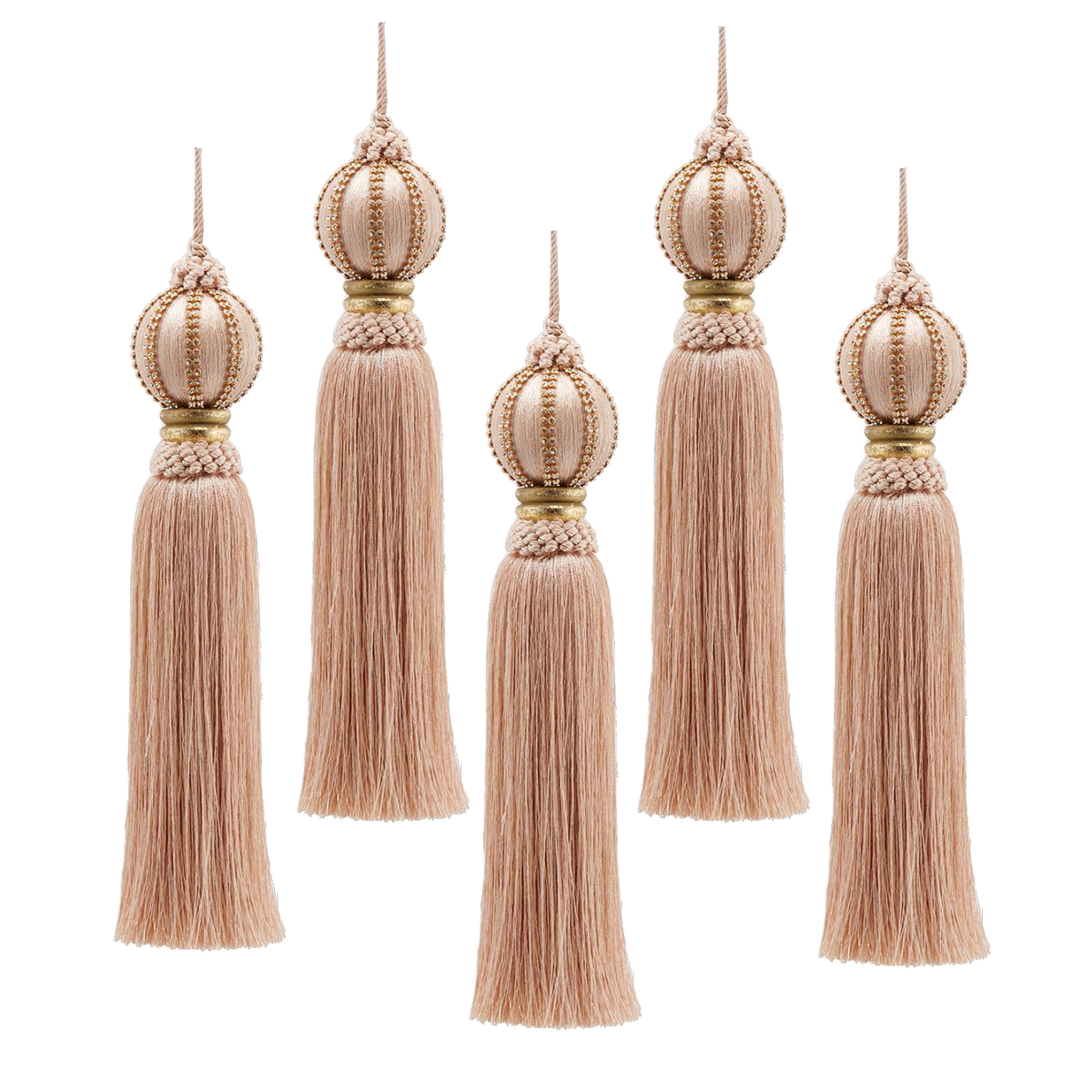 Candy Pink Crystal Tassels 27cm (Set of 5)
