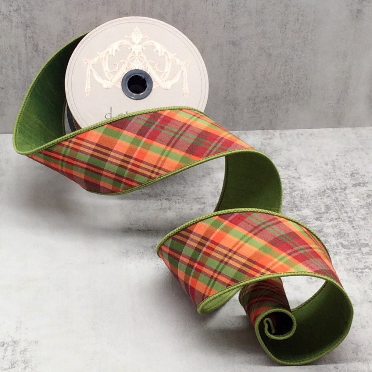 Auburn Plaid Ribbon 2.5 x 10yds