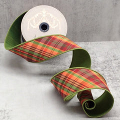 Auburn Plaid Ribbon 2.5 x 10yds