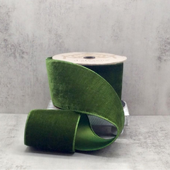 Forest Green Velvet Ribbon 4 x 10yds