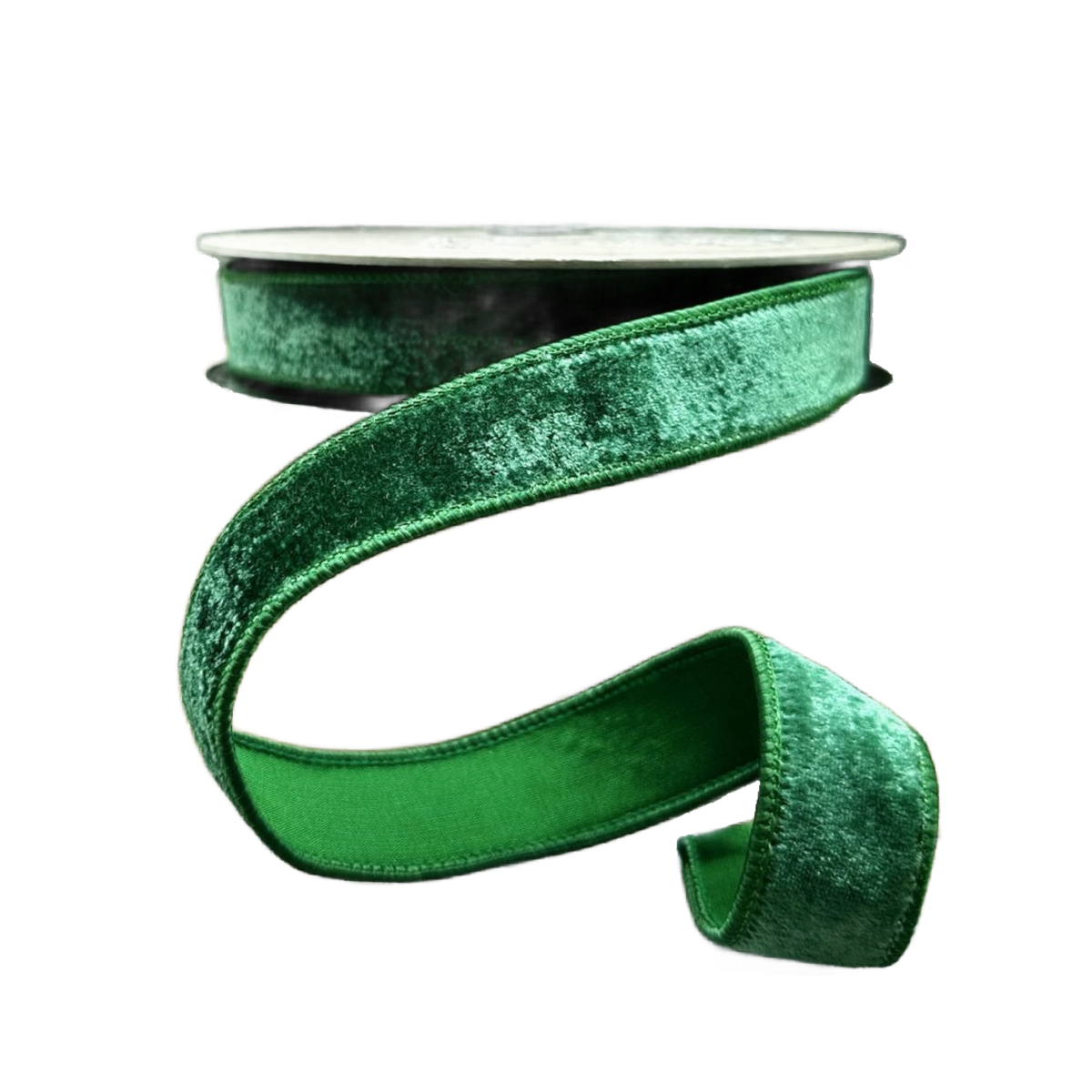Pine Green Velvet Ribbon 1 x 10yds