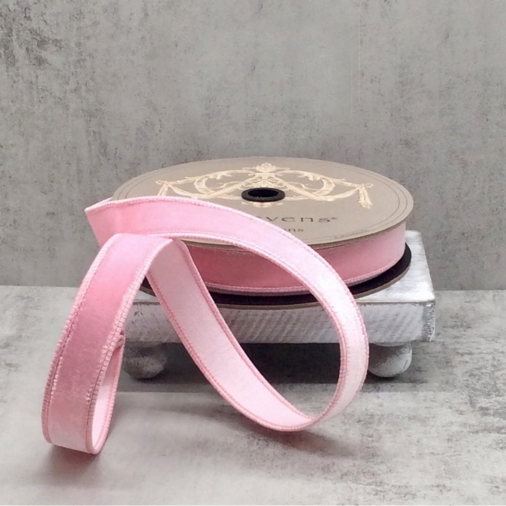 Pink Lemonade Velvet Ribbon 1 x 10yds
