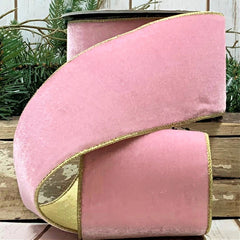 Pink Strawberry Velvet Ribbon 4 x 10yds