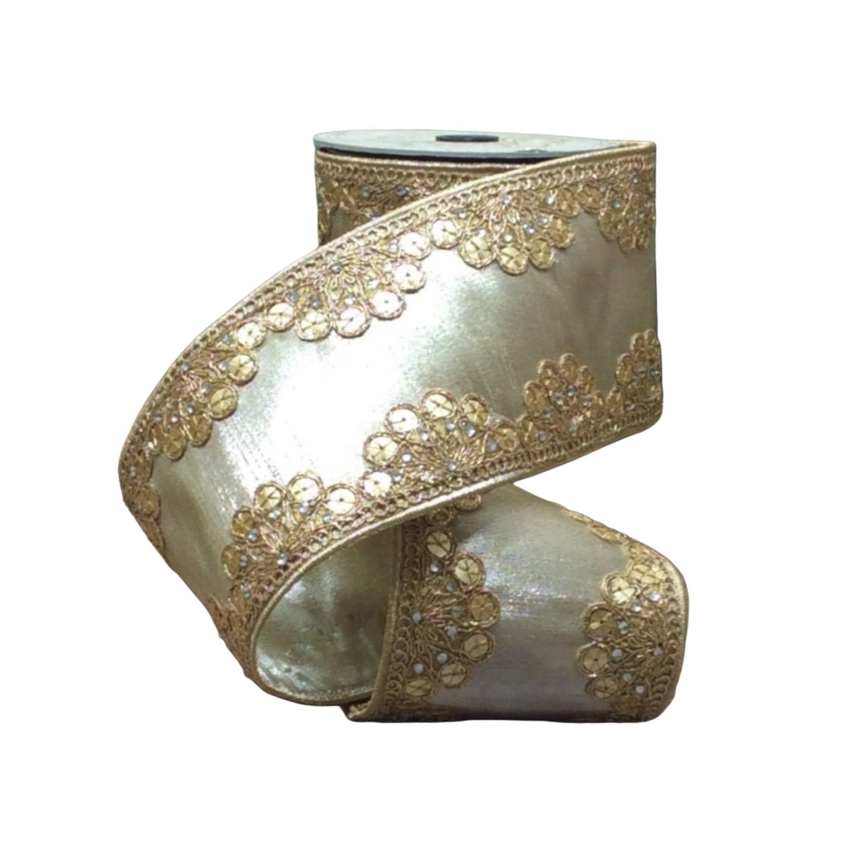 Platinum Lumiere Dupion Ribbon 4 x 5yds