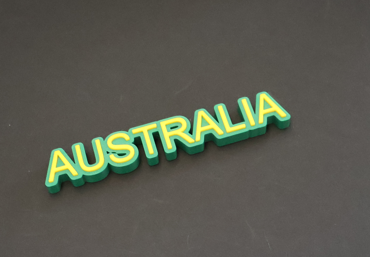 Desk Sign - Australia | 3D Printed