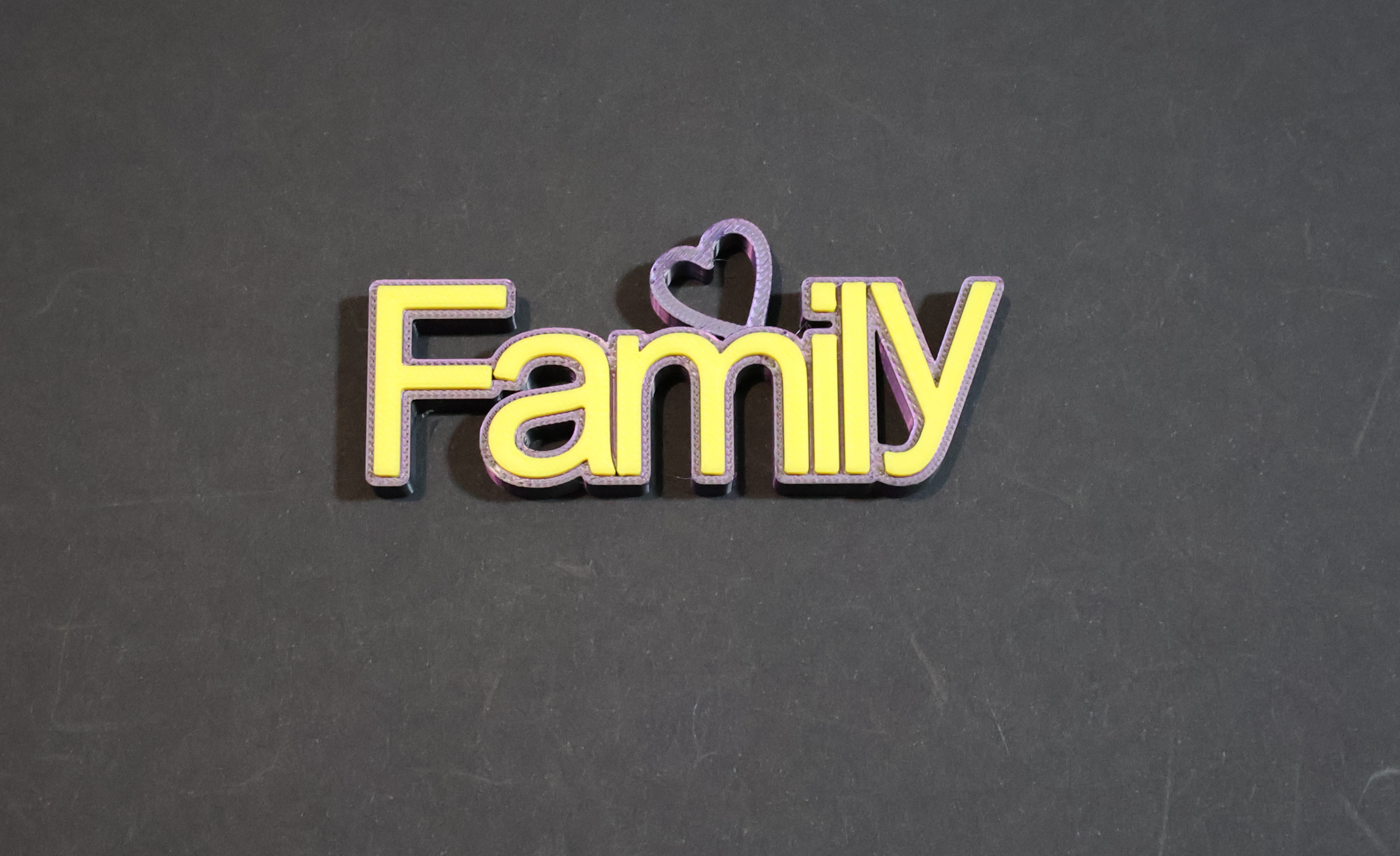 Desk Sign - Family | 3D Printed