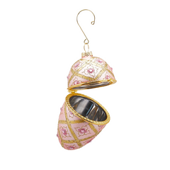 Candy Rose Jeweled Egg Bauble 11cm