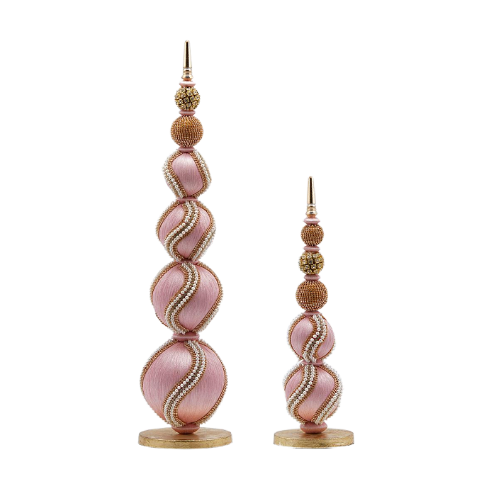 Candy Pearl Christmas Topiary Finial