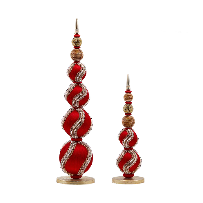 Pearl Rouge Christmas Topiary Finial