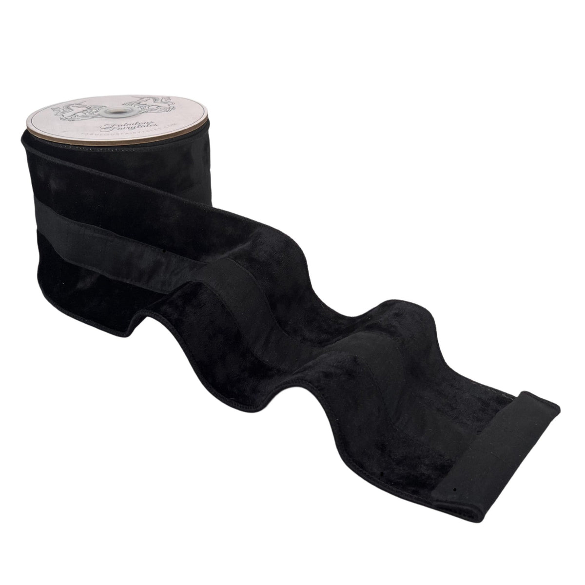 Black Tuxedo Velvet Ribbon 4 x 10yds