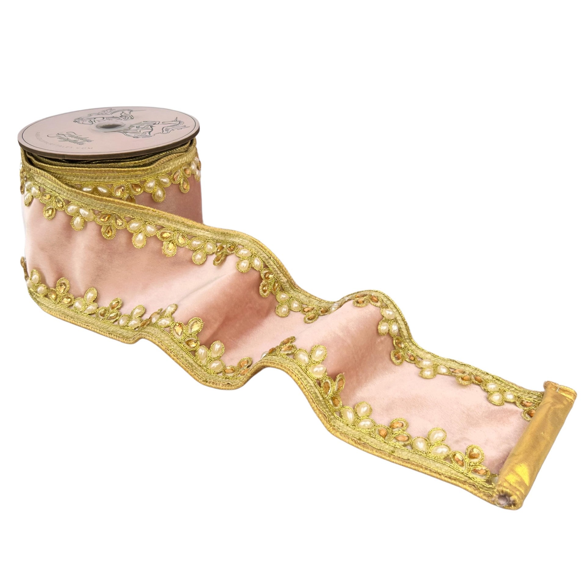 Blush Jewels Velvet Ribbon 4 x 5yds