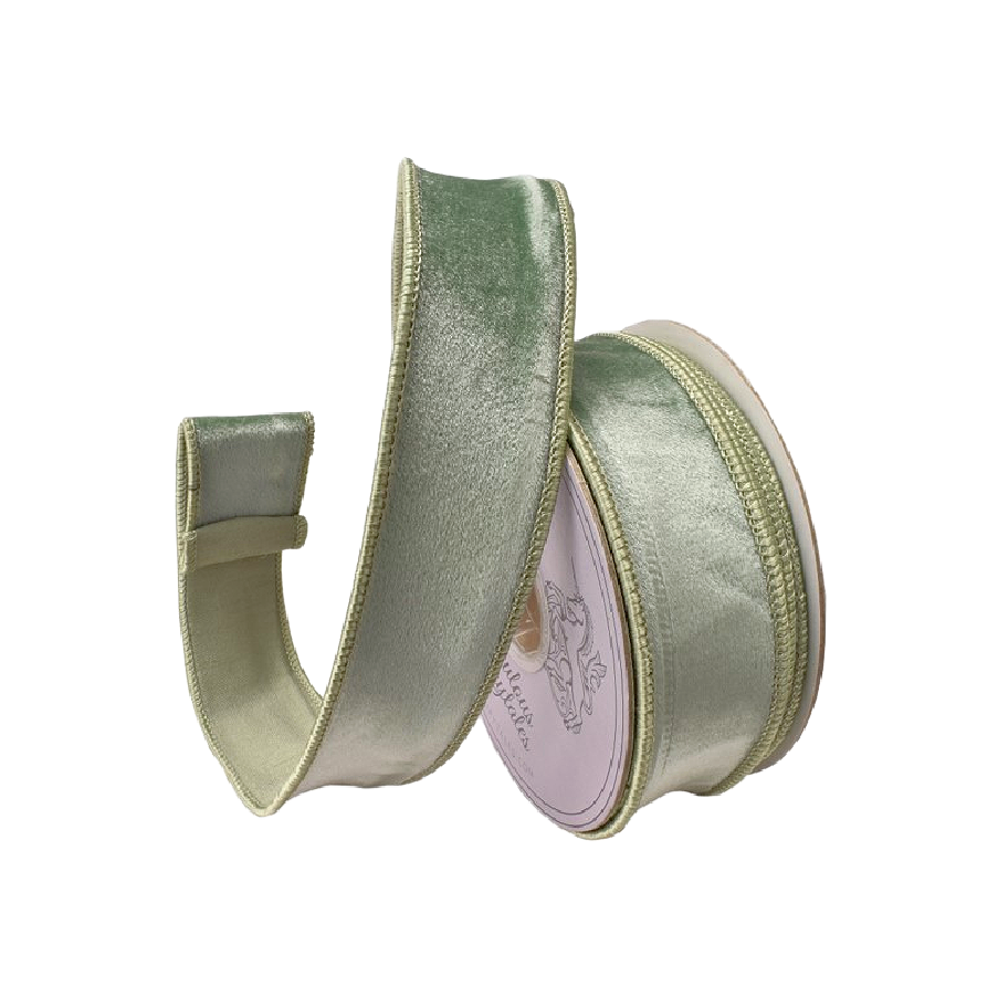 Fern Green Velvet Ribbon 1.5 x 10yd