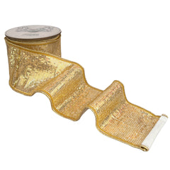 Golden Sparkle Sequin Ribbon 4 x 10yds