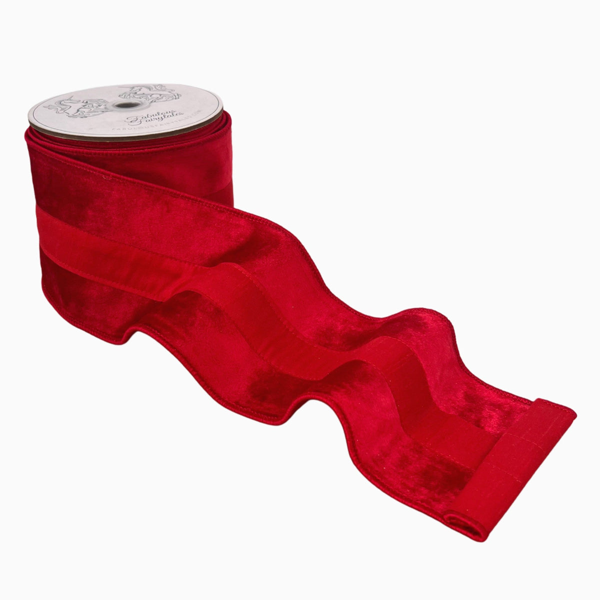 Red Tuxedo Velvet Christmas Ribbon 4 x 10yds