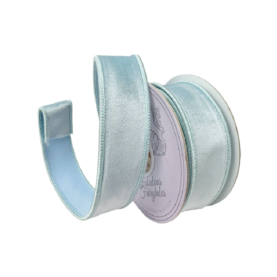 Sky Blue Velvet Ribbon 1.5 x 10yd