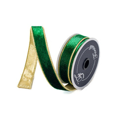 Emerald Sheen Velvet Ribbon 1 x 10yds