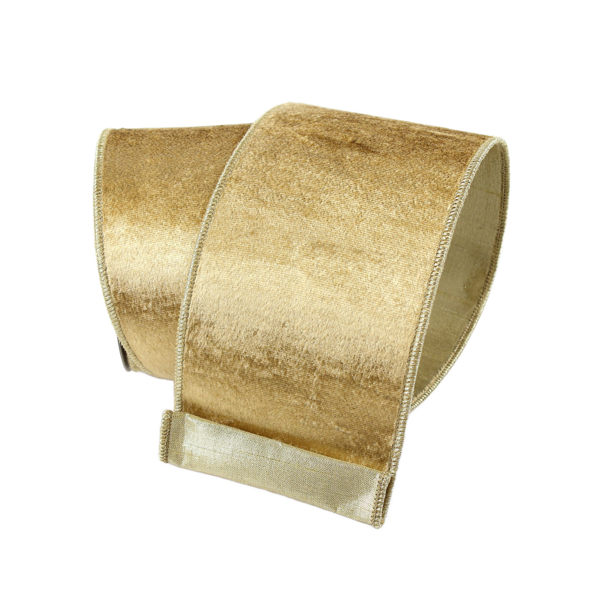 Gold Flash Velvet Ribbon 2.5 x 10yds