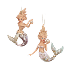 Mermaids with Pearls Ornament Duo 12.5cm