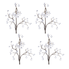 Champagne Crystal Jewel Drop Stems 72cm (Set of 4)