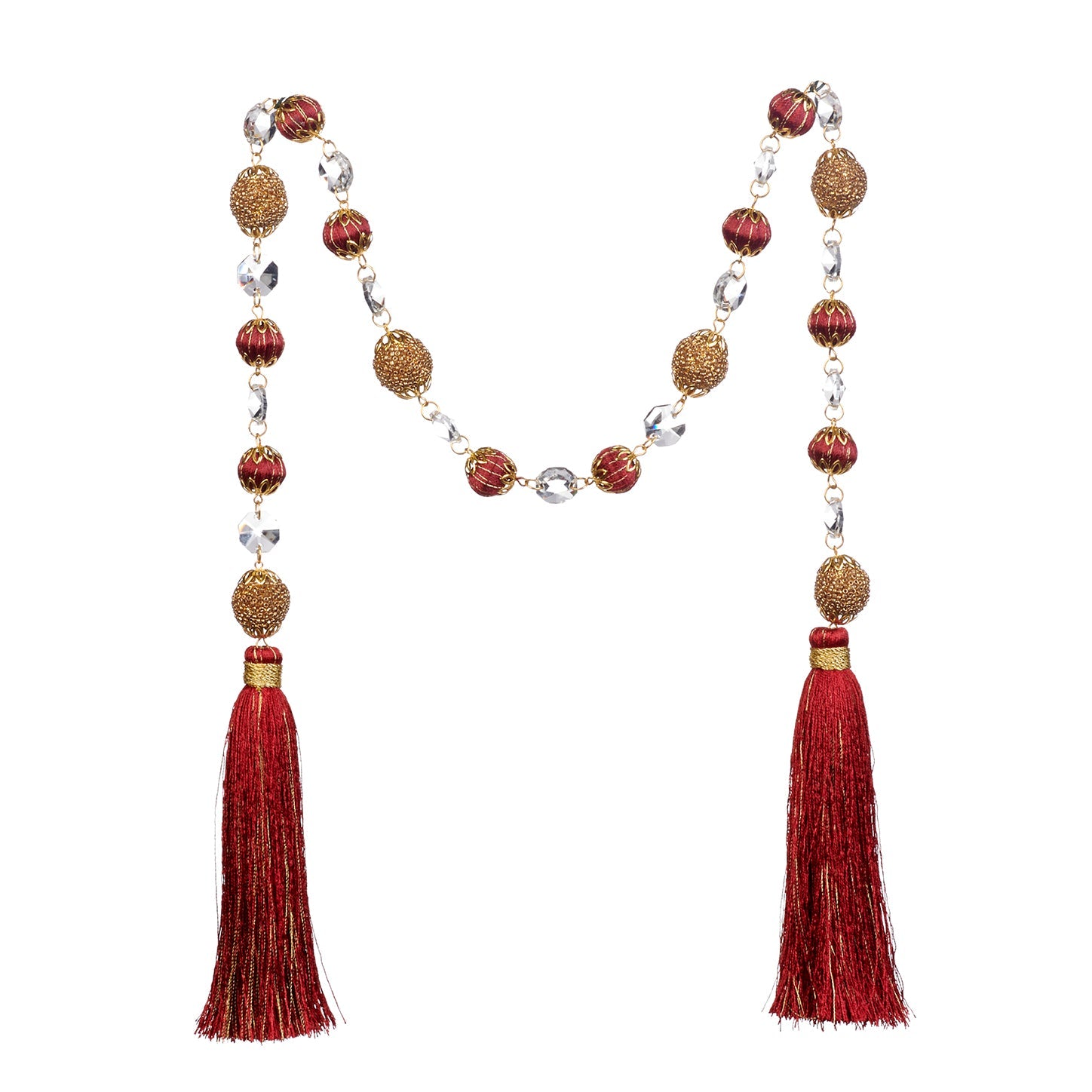 Royal Jewels Bordeaux Tassel Garland 90cm