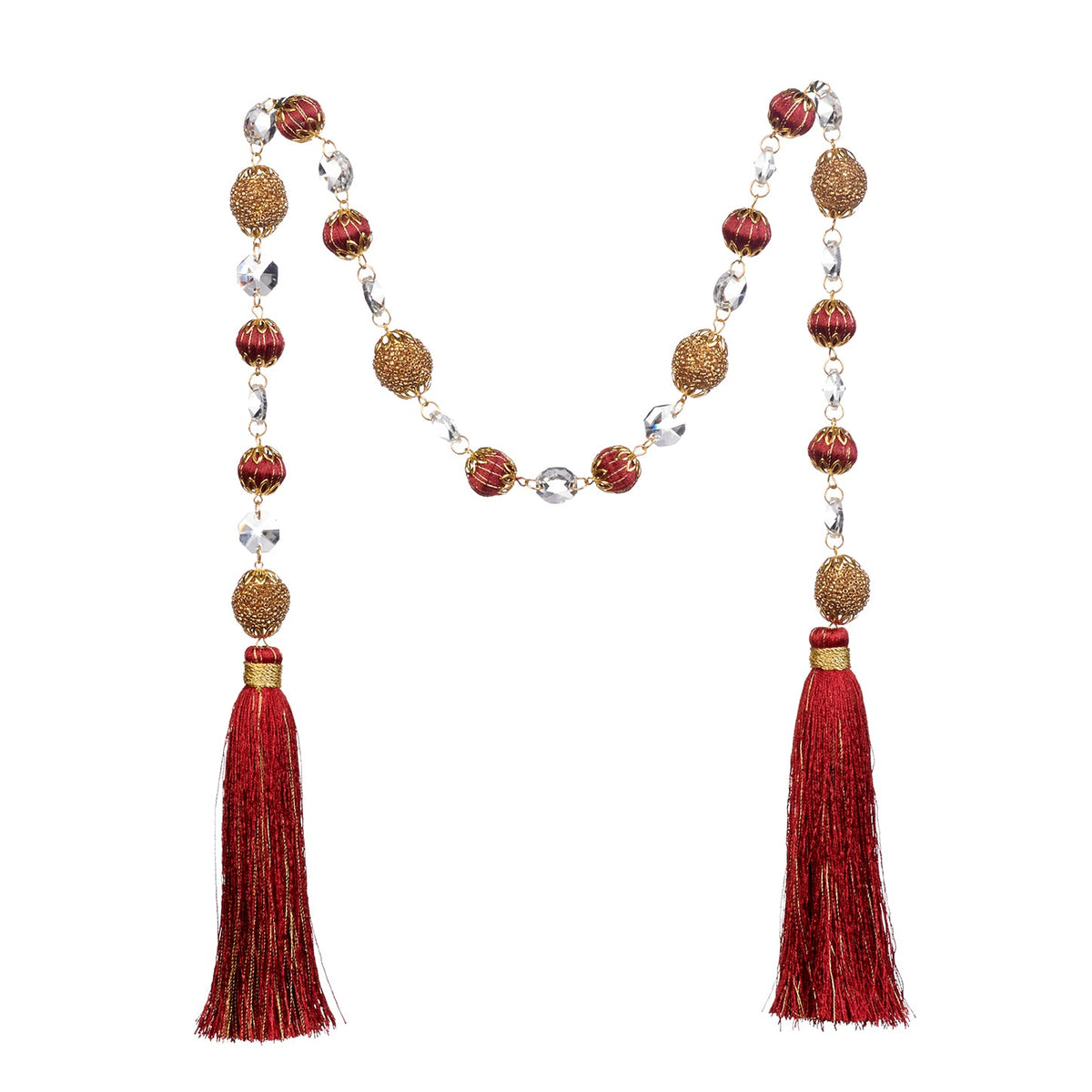 Royal Jewels Bordeaux Tassel Garland 90cm