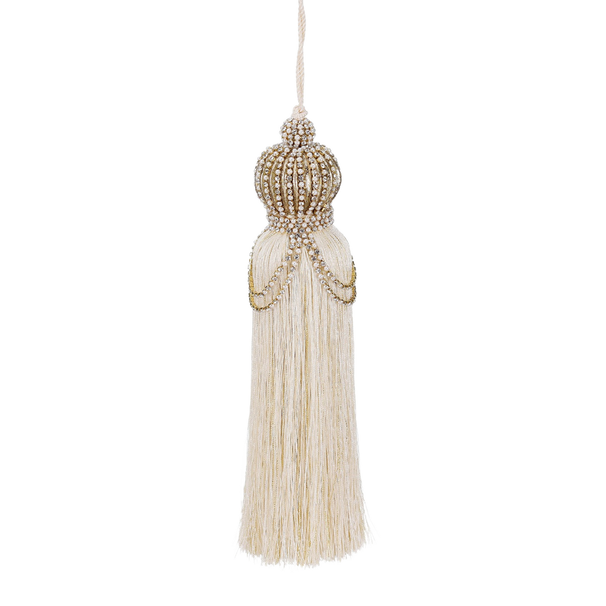 Winter Treasure Pearl Crown Tassel 25cm