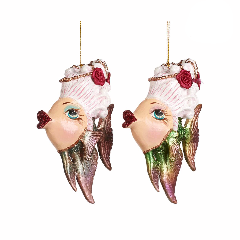 Aqua Baroque Angel Fish Ornament 14.5cm