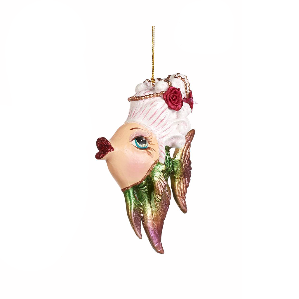 Aqua Baroque Angel Fish Ornament 14.5cm