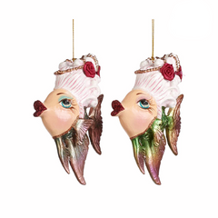 Aqua Baroque Angel Fish Ornament 14.5cm