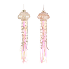 Ethereal Jellyfish Glass Ornament Duo 27cm