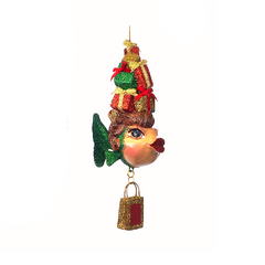 Holiday Shopping Kissing Fish Ornament 17cm