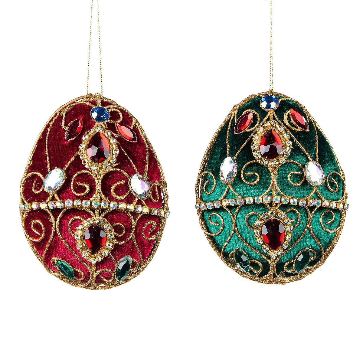 Jewel Encrusted Velvet Pendant 11cm