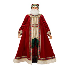 Tartan Gold Santa Figure 81cm