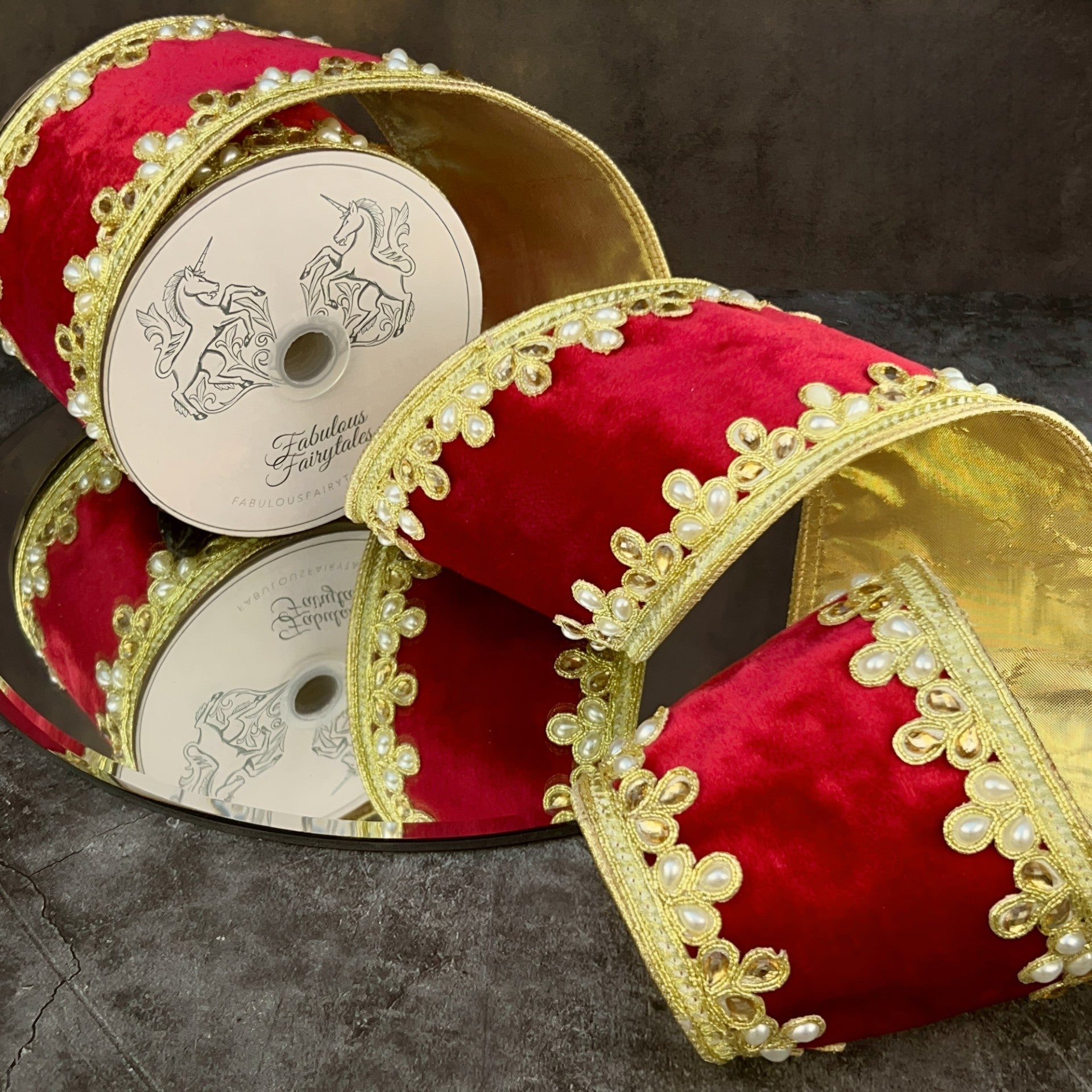 Holiday Jewels Velvet Christmas Ribbon 4 x 5yds