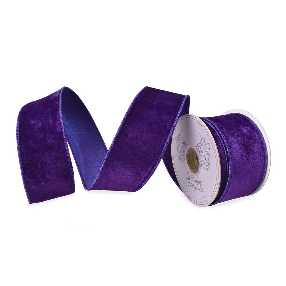 Purple Nightshade Velvet Ribbon 2.5 x 10yd