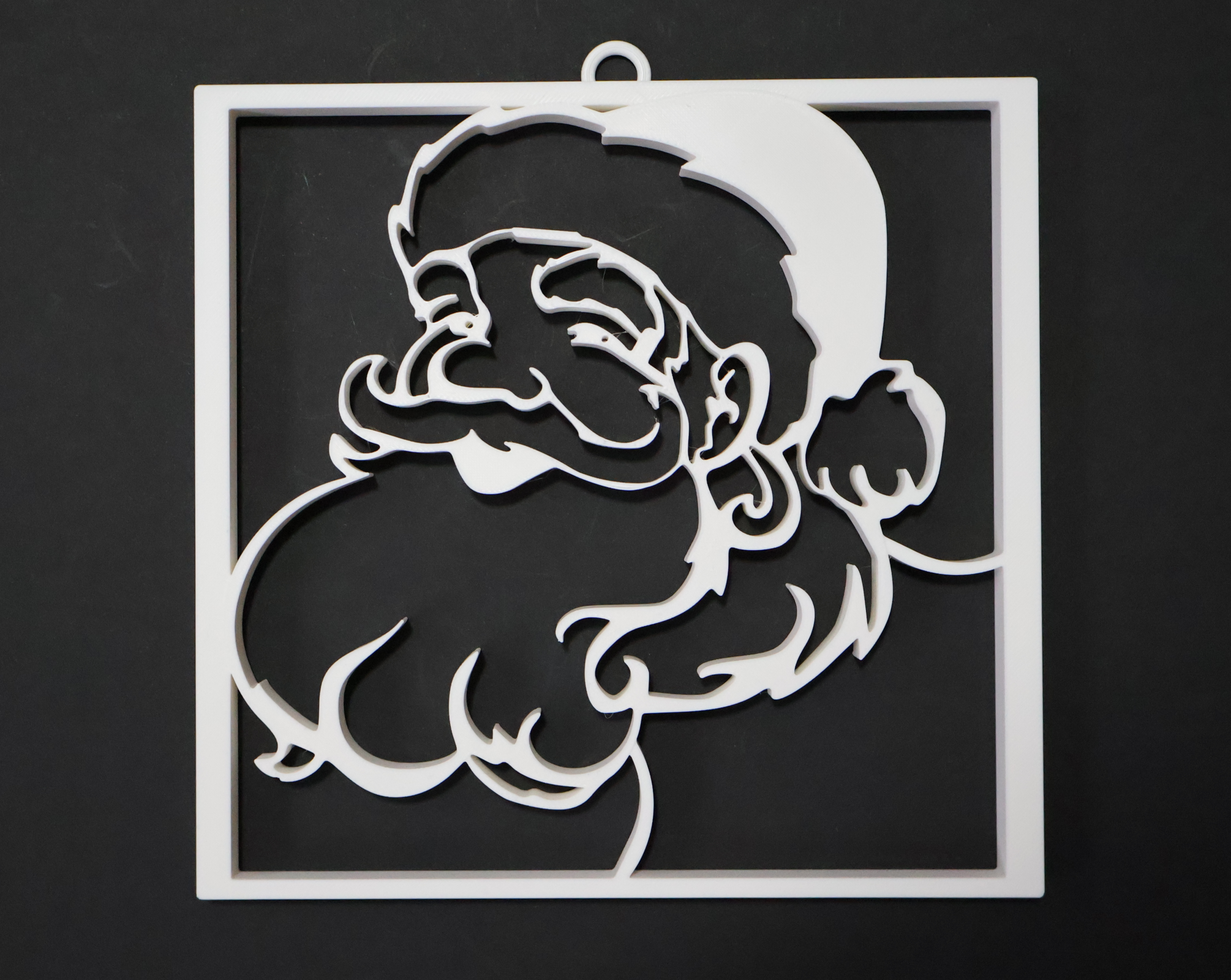 Wall Art - Christmas Santa Face | 3D Printed