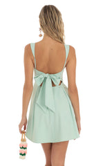 Fit and Flare Dress in Mint Green