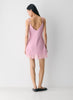 Chiffon V-neck mini slip dress