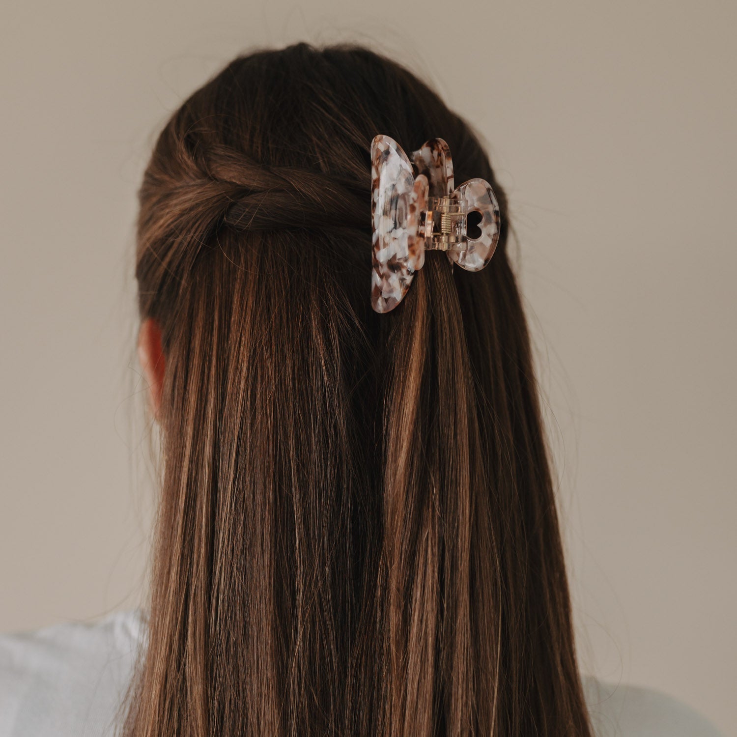 Haarspange groß Herz Almond