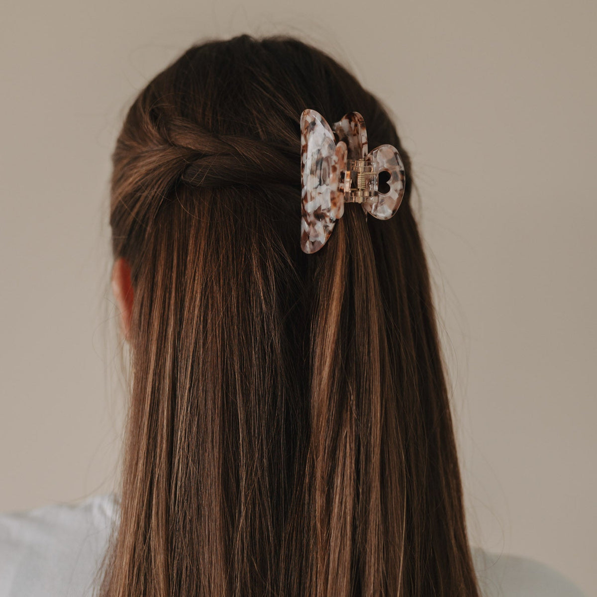 Haarspange groß Herz Almond