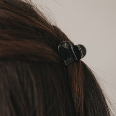 Haarspange Herzform klein Night