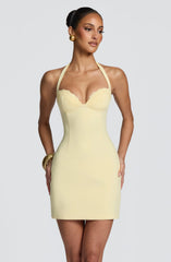 Cassia Mini Dress - Lemon