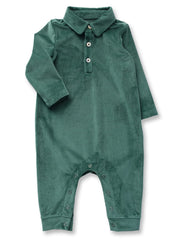 Pine Teddy Buttondown Romper