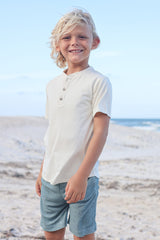 Crème Pauli Short Sleeve Henley