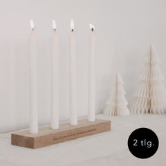 Adventskerzenbrett Weihnachten inkl. Stabkerzen