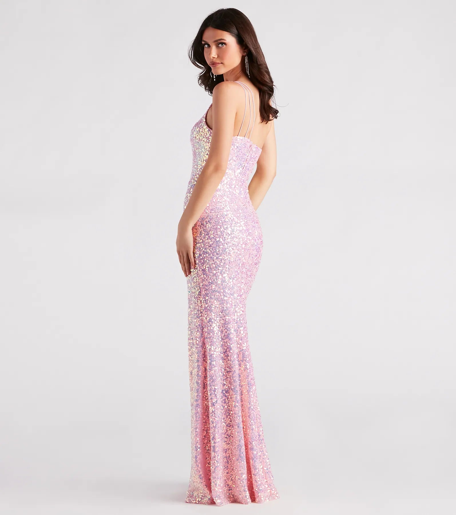 Lyla Formal One-Shoulder Sequin Dress