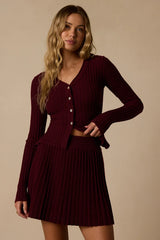 Belmont Burgundy Two-Piece Sweater Dress