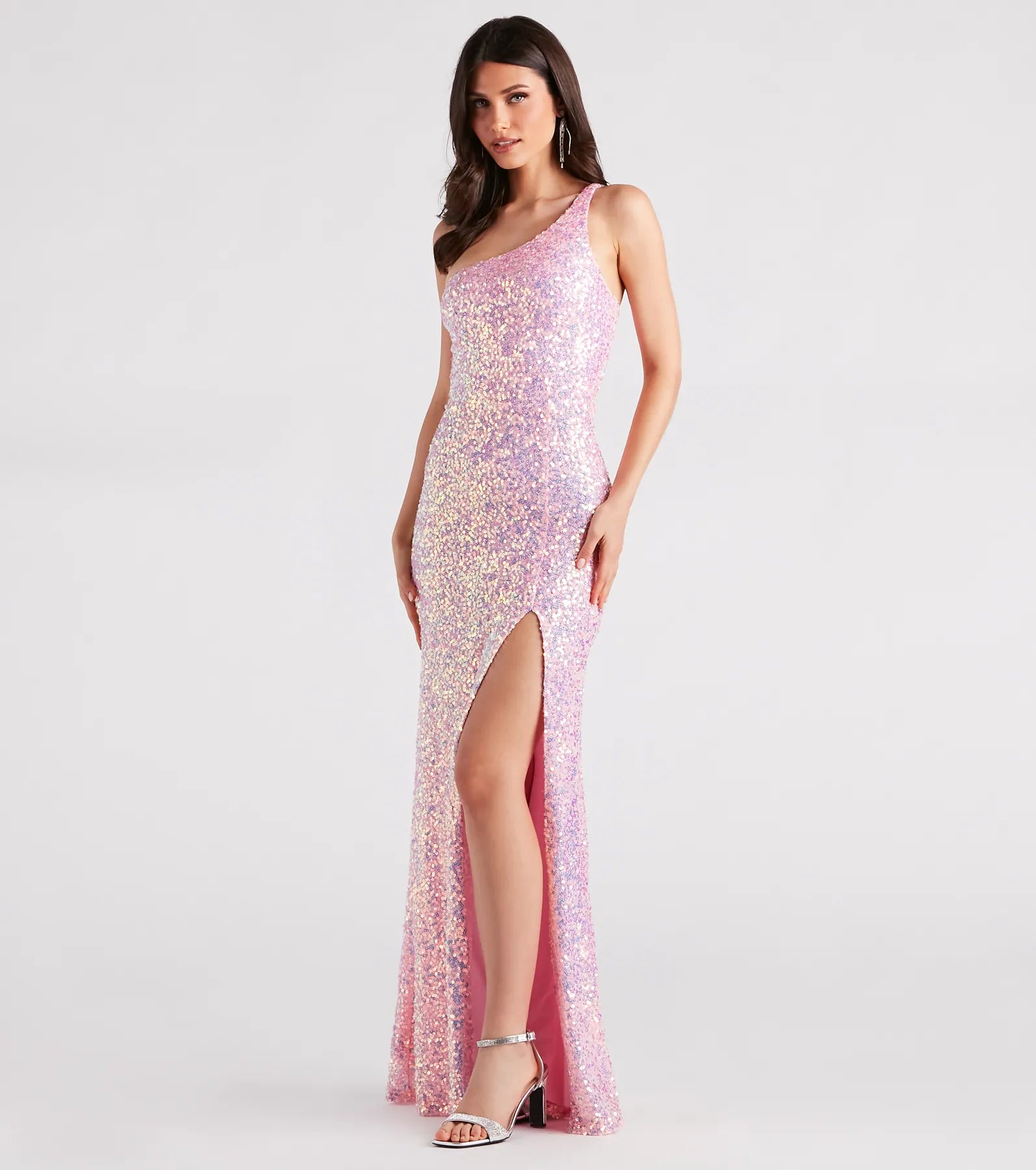 Lyla Formal One-Shoulder Sequin Dress