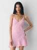 Chiffon V-neck mini slip dress