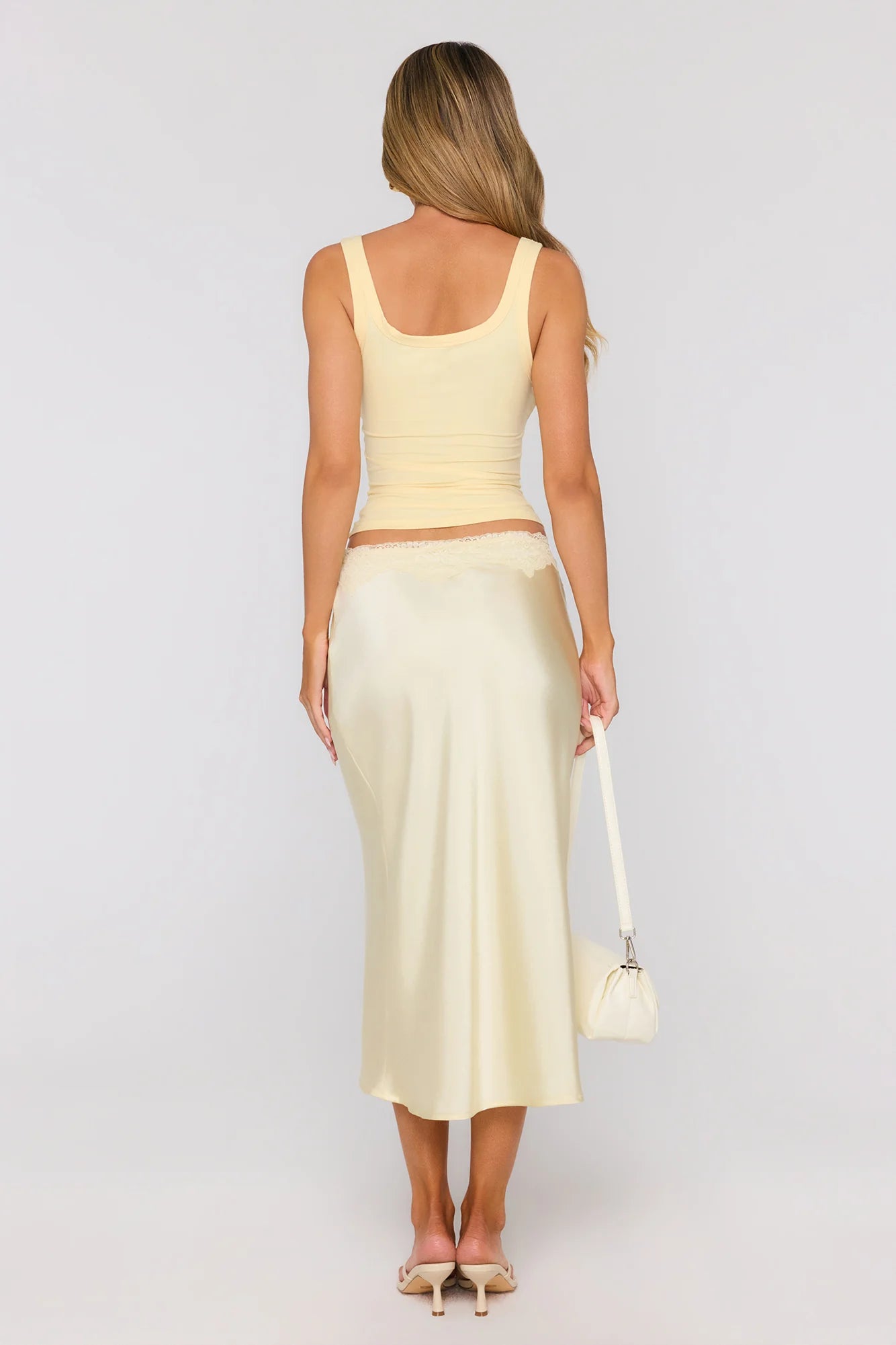 Fashion Week Feeling Satin Midi Skirt Butter